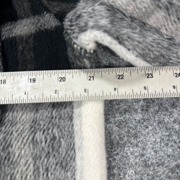 Jason Maxwell Womens Black White Plaid Chore Shacket Medium Shirt Jacket Fall - Picture 8 of 14